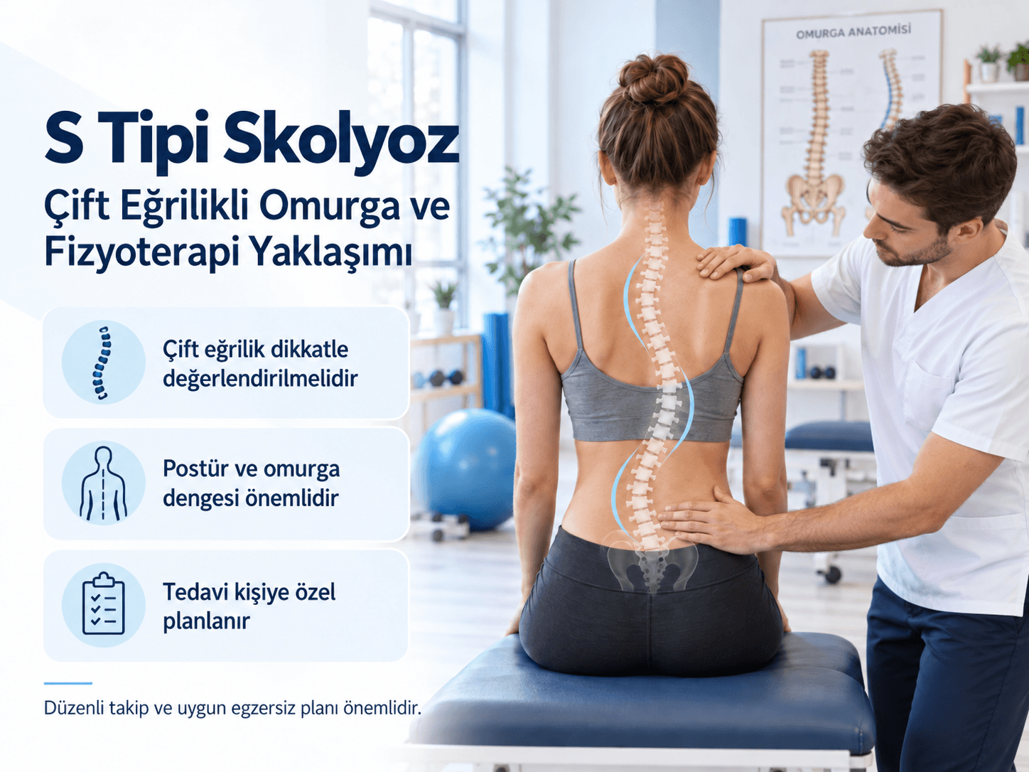 S Tipi Skolyoz: Çift Eğrilikli Omurga ve Fizyoterapi Yaklaşımı