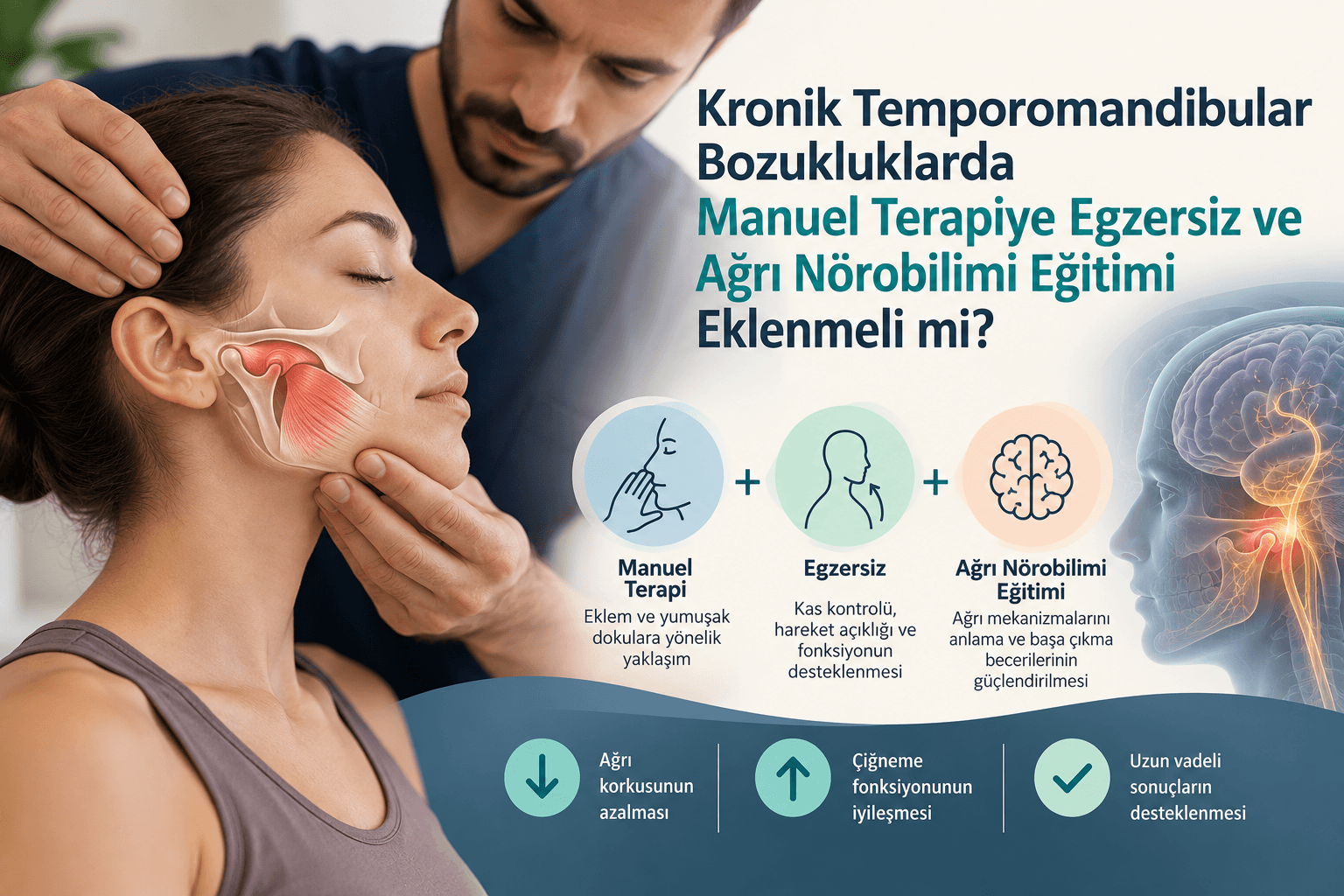 Kronik Temporomandibular Bozukluklarda Manuel Terapiye Egzersiz ve Ağrı Nörobilimi Eğitimi Eklenmeli mi?